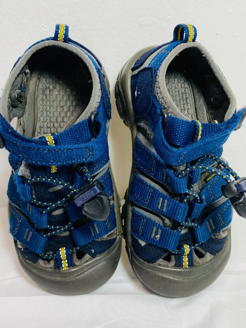 Kids Sz 10 KEEN Newport H2 Waterproof Sandals Blue/Gray VGUC